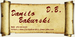 Danilo Bakurski vizit kartica
